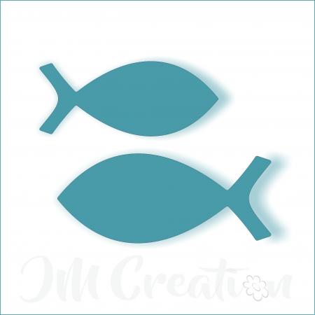 Stanzschablone - Christliche Fische gefüllt